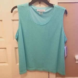 NEW Teal Tank Top Allison Daley Petite Large